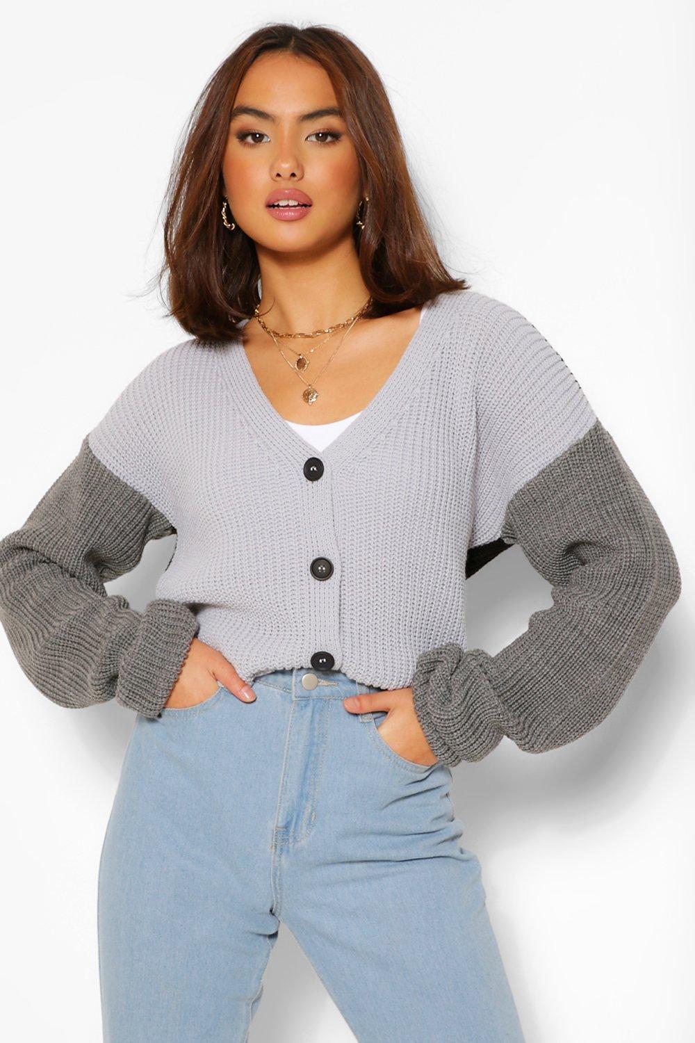 boohoo grey cardigan