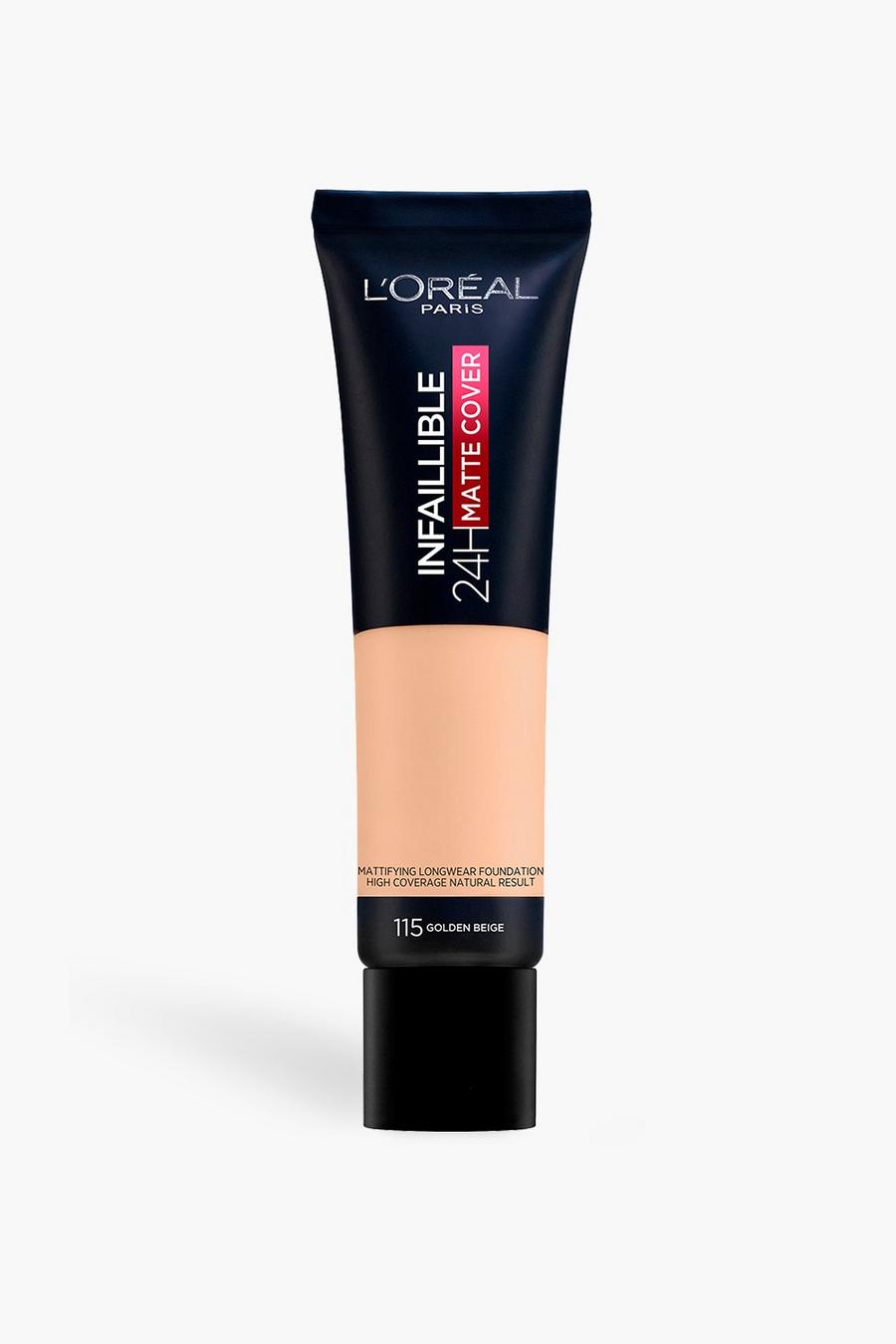 Nude L'Oréal Paris Infallible 24H Matte Liquid Foundation, Shade 115 Golden Beige, SPF 18, 30ml image number 1