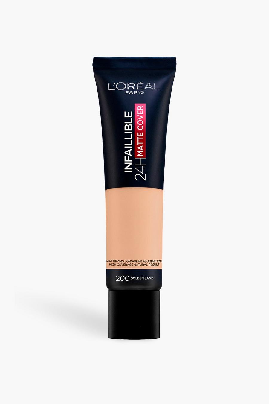 Nude L'Oréal Paris Infallible 24H Matte Liquid Foundation, Shade 200 Golden Sand, SPF 18, 30ml image number 1