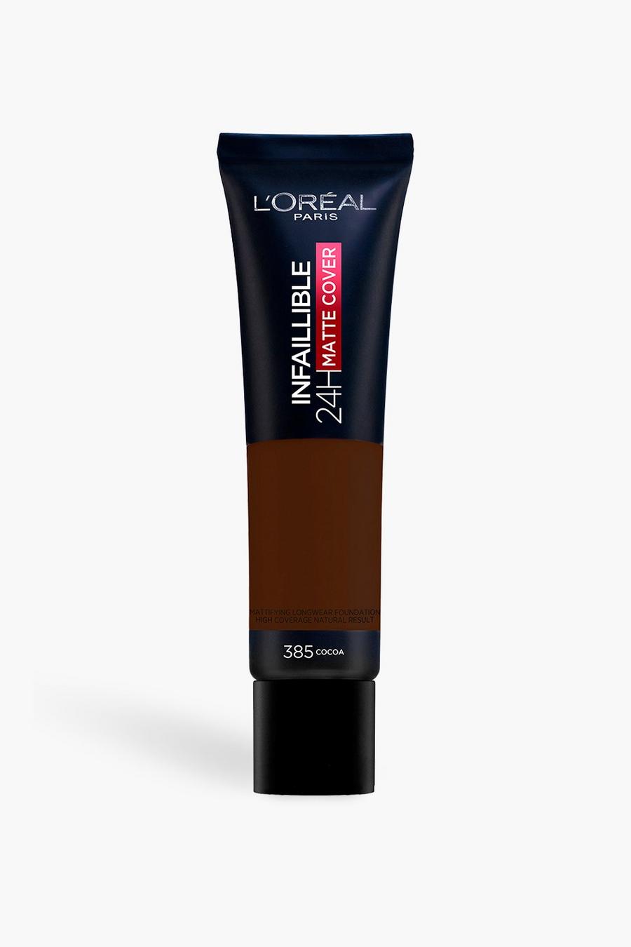 Brown L'Oréal Paris Infallible 24H Matte Liquid Foundation, Shade 385 Cocoa, SPF 18, 30ml image number 1