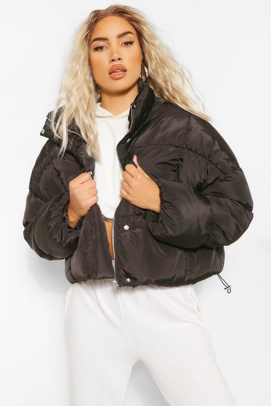 Cropped Funnel Neck Puffer image number 1