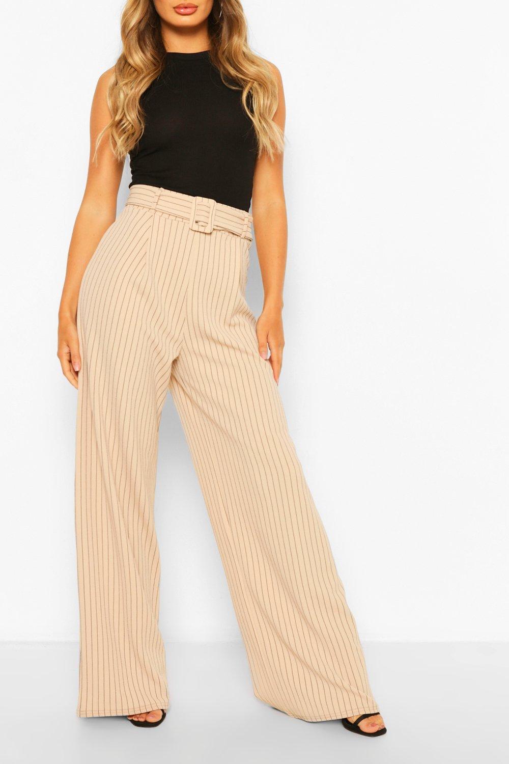 Pantalon shop fluide rayure