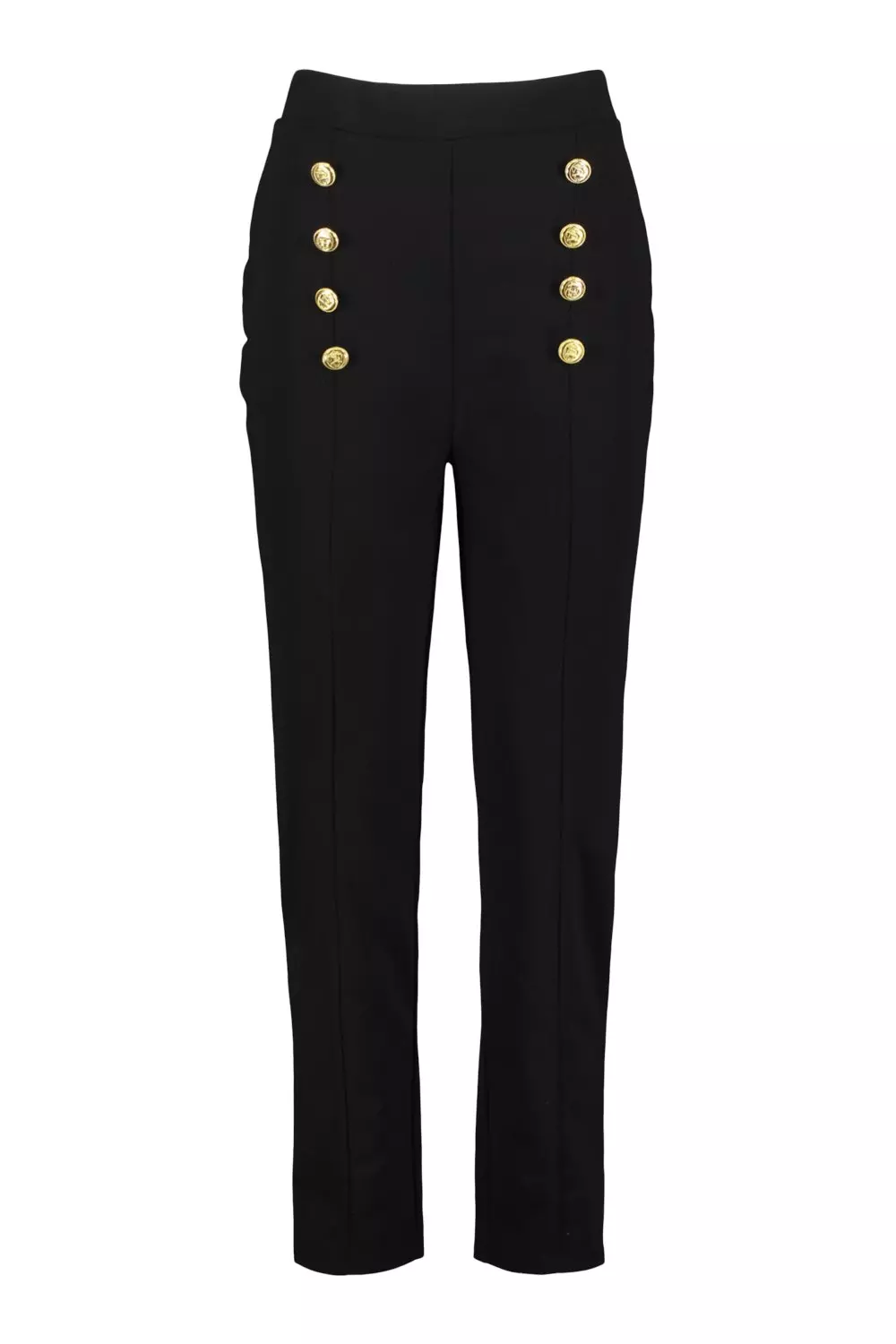 Black Button Front Straight Leg Trouser alternative image