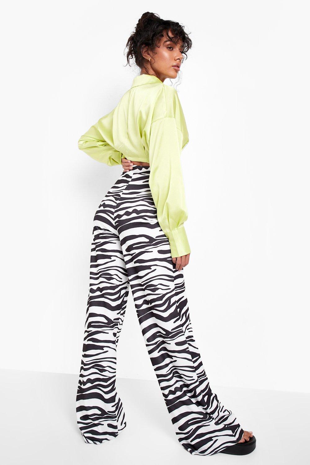 zebra palazzo pants