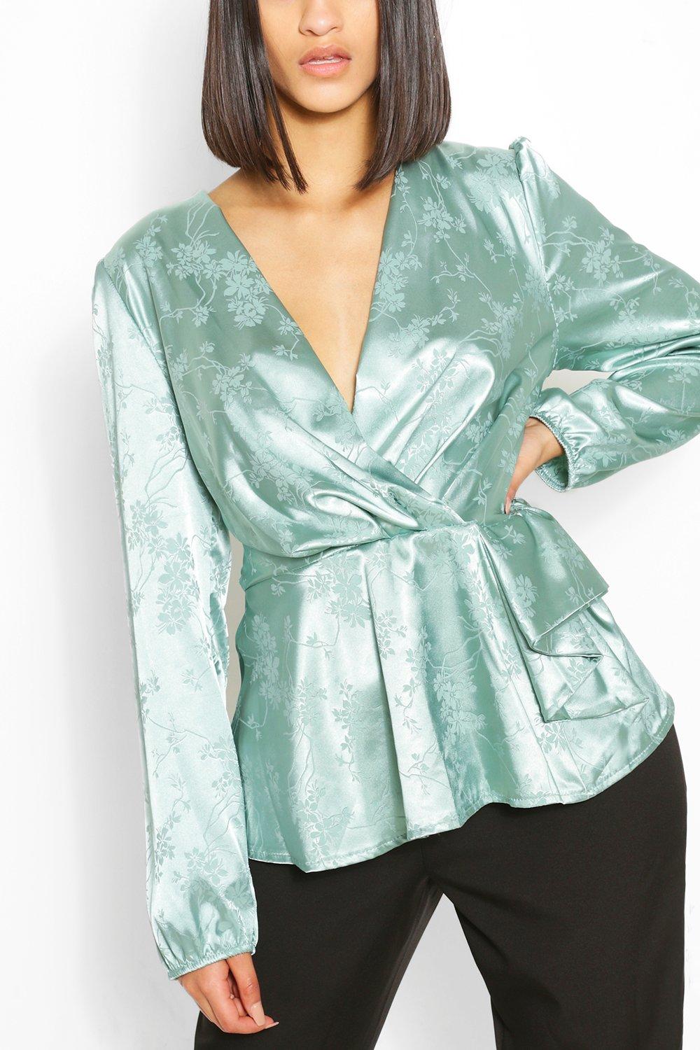 satin peplum