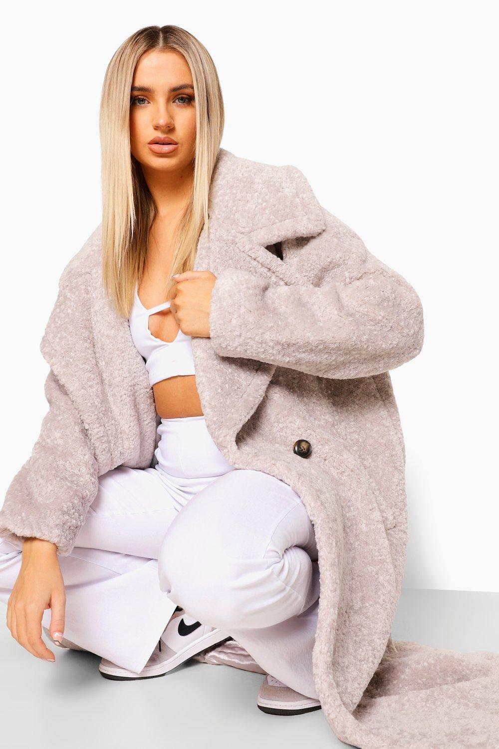 Boohoo teddy bear outlet coat