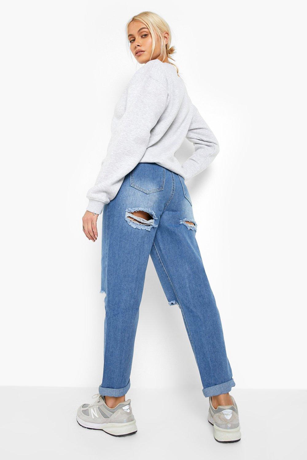 bum rip mom jeans