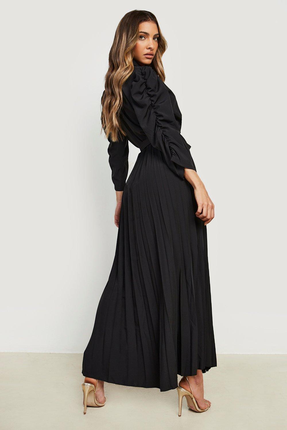 Pleated skirt hotsell midi dress