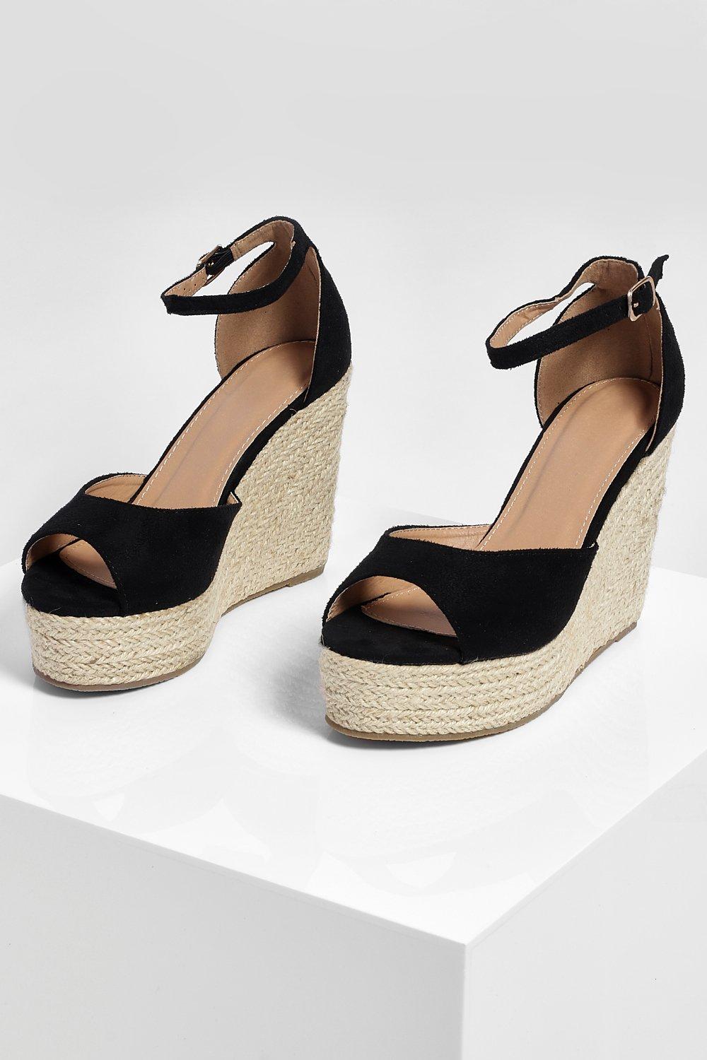 Black peep hot sale toe espadrilles