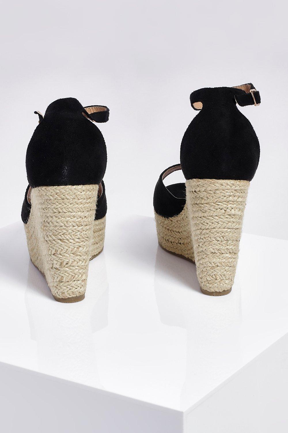 Peeptoe Espadrille Wedges boohoo