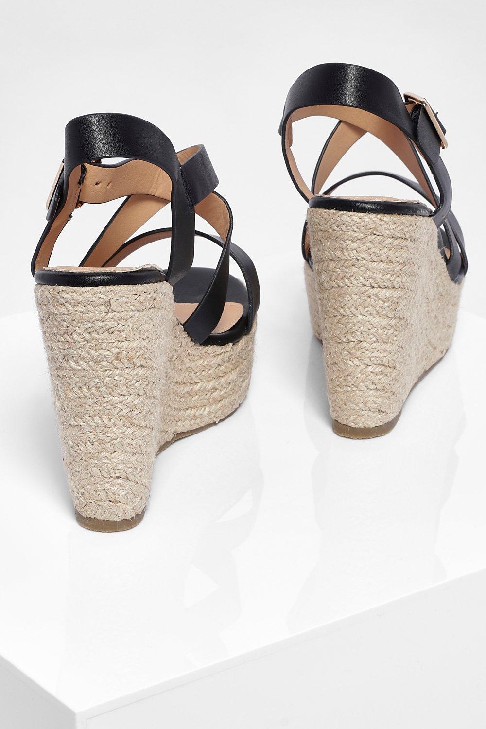 Boohoo ladies wedge sandals fashion