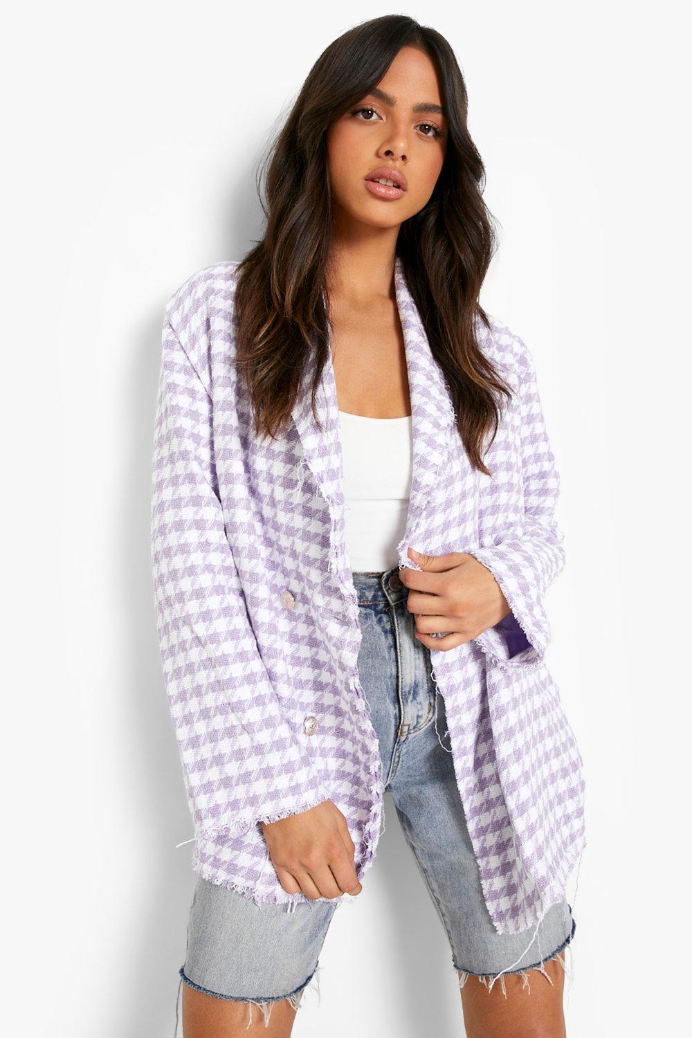 Boohoo hot sale checked blazer