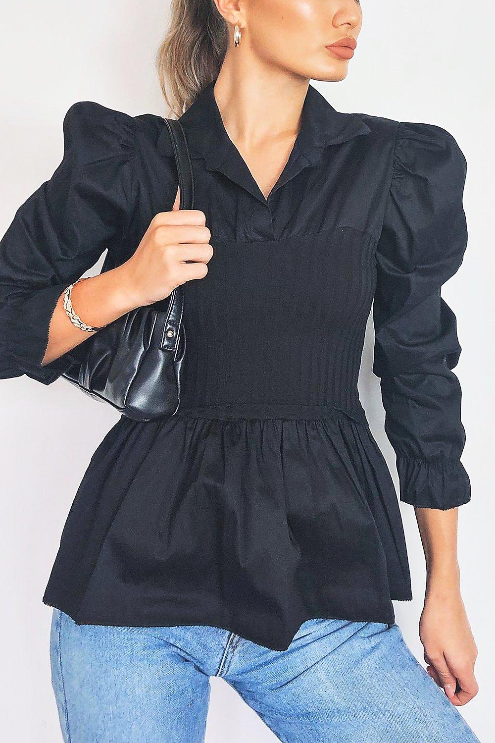 boohoo puff sleeve