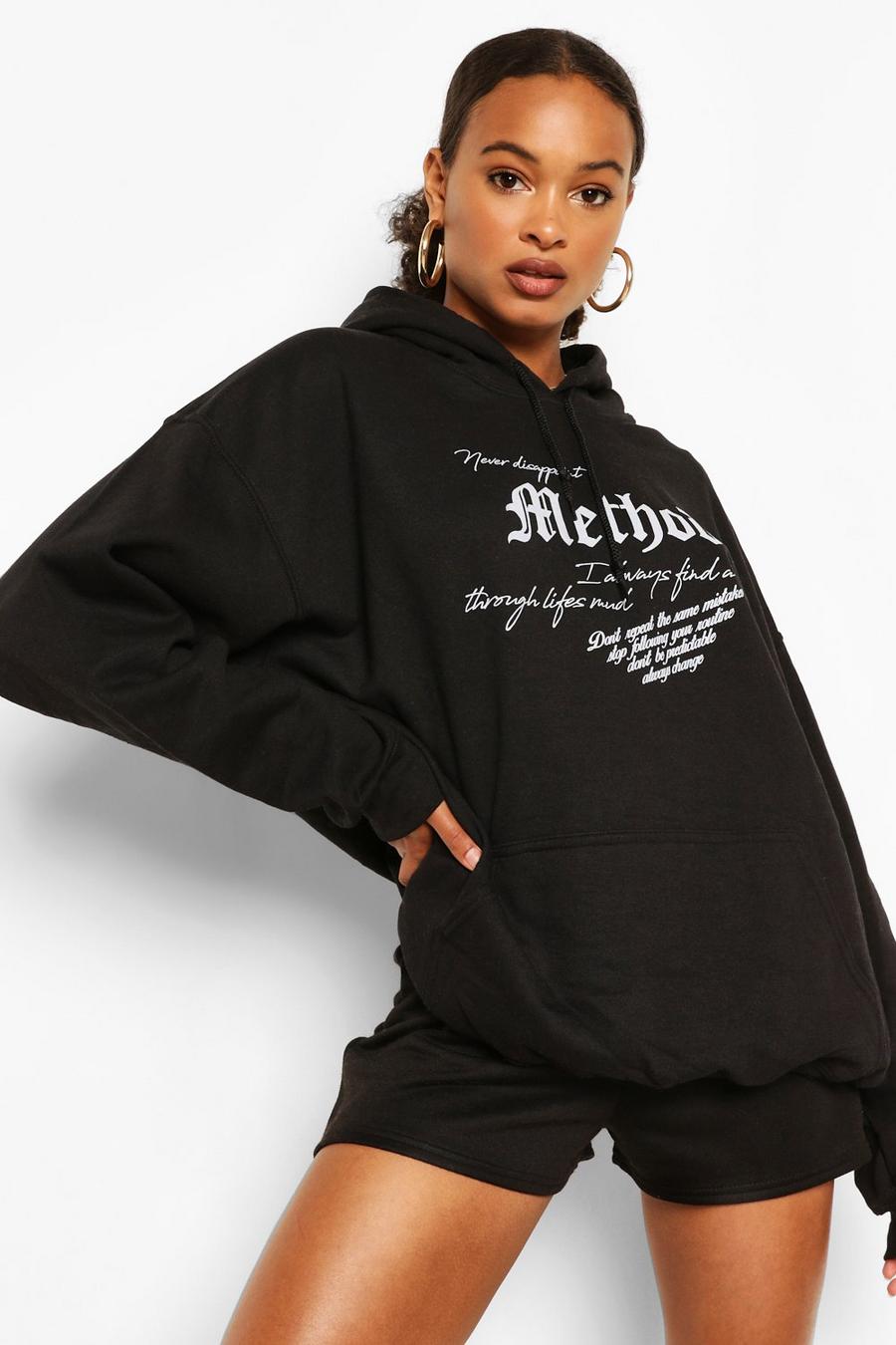 Black "Method" Oversize hoodie image number 1