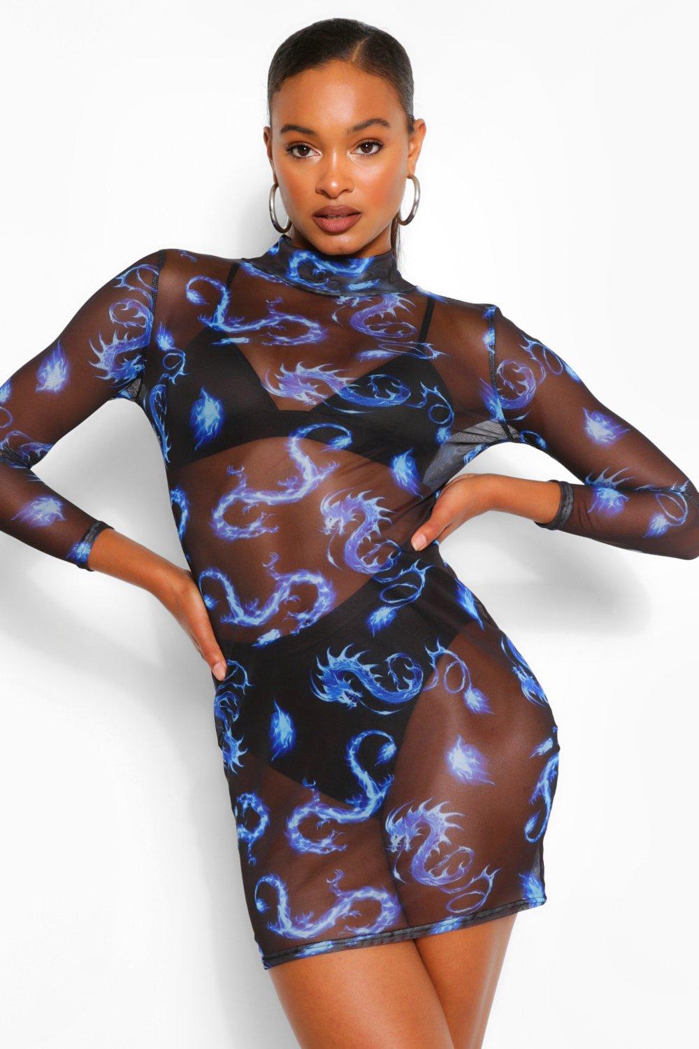 boohoo oriental dress