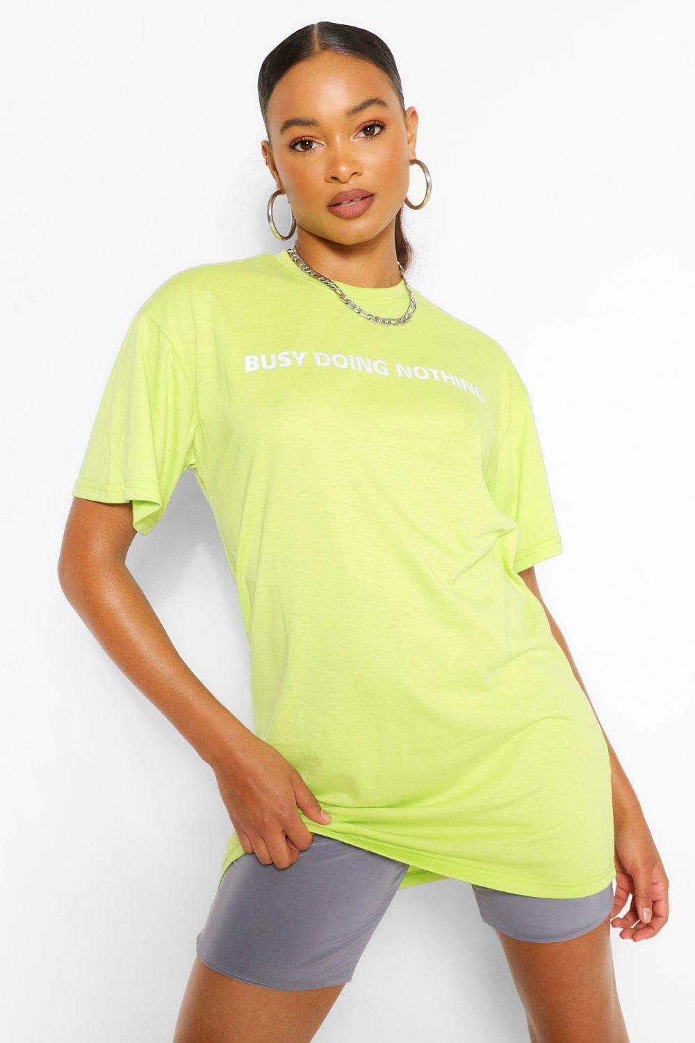 neon t shirt dress