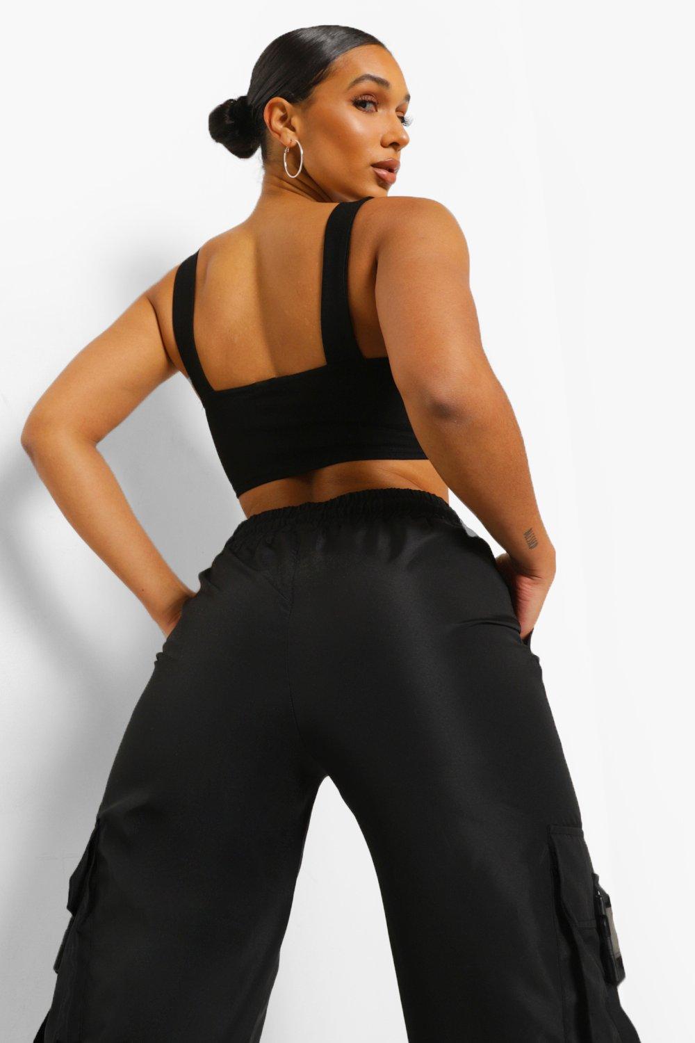 buckle crop top neon