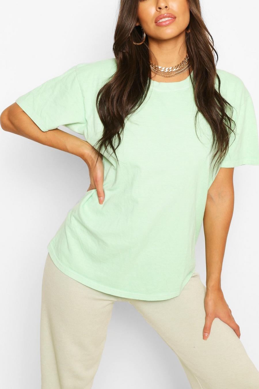 T-shirt oversize délavé, Vert pomme image number 1