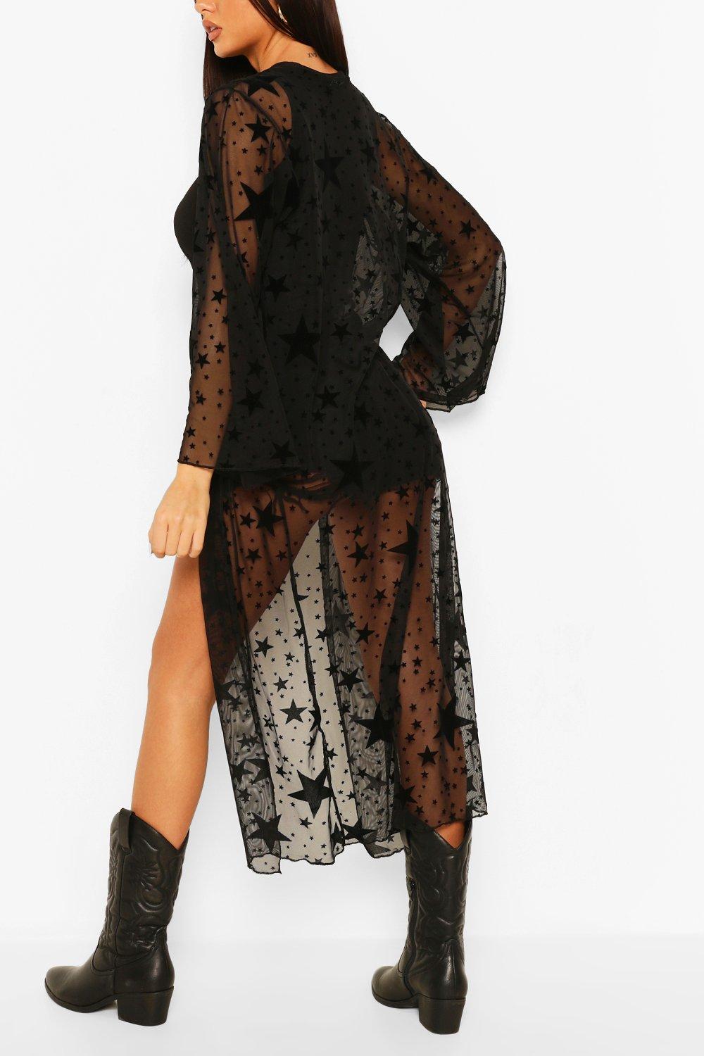Mesh maxi kimono store