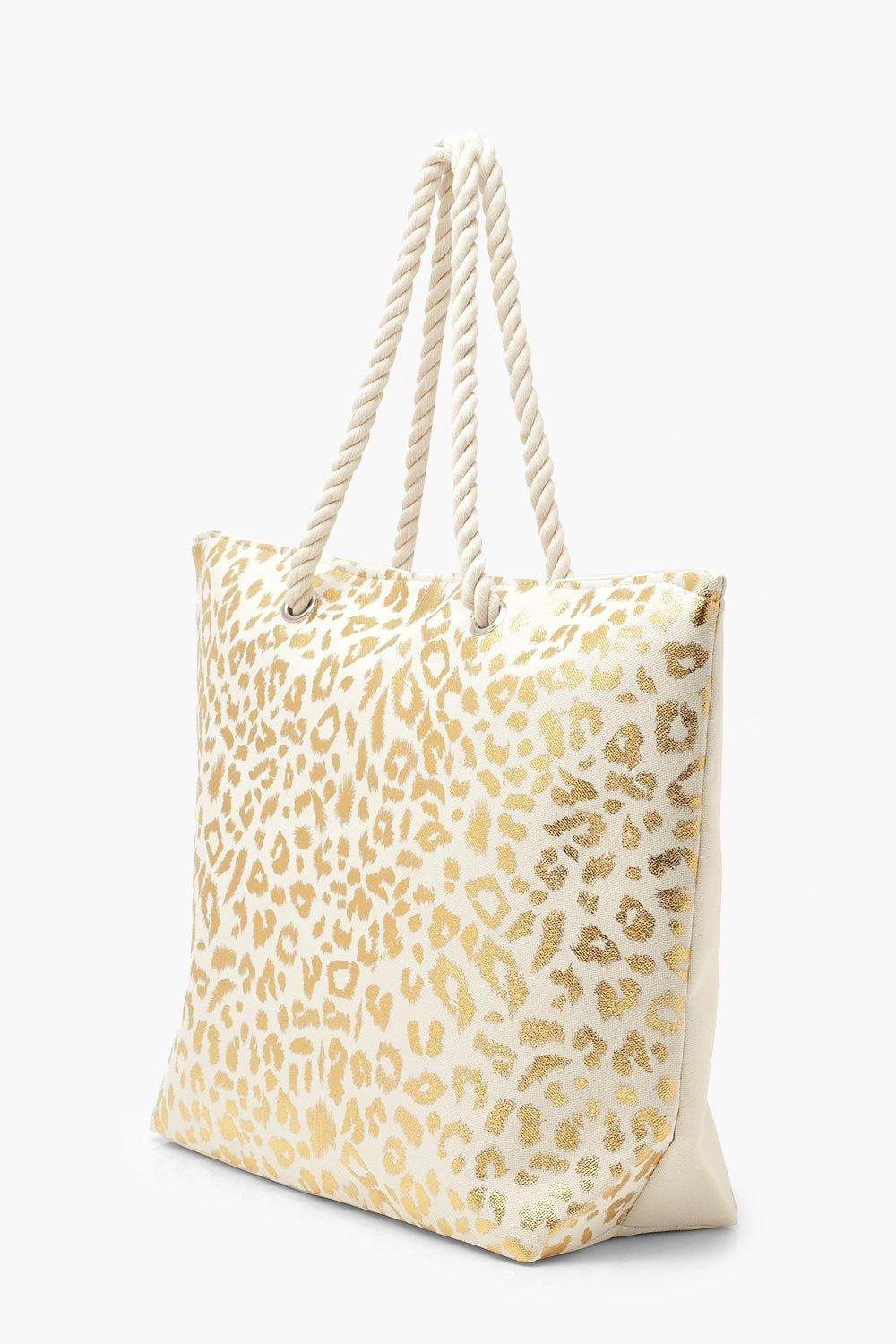 Cheetah print beach bag sale