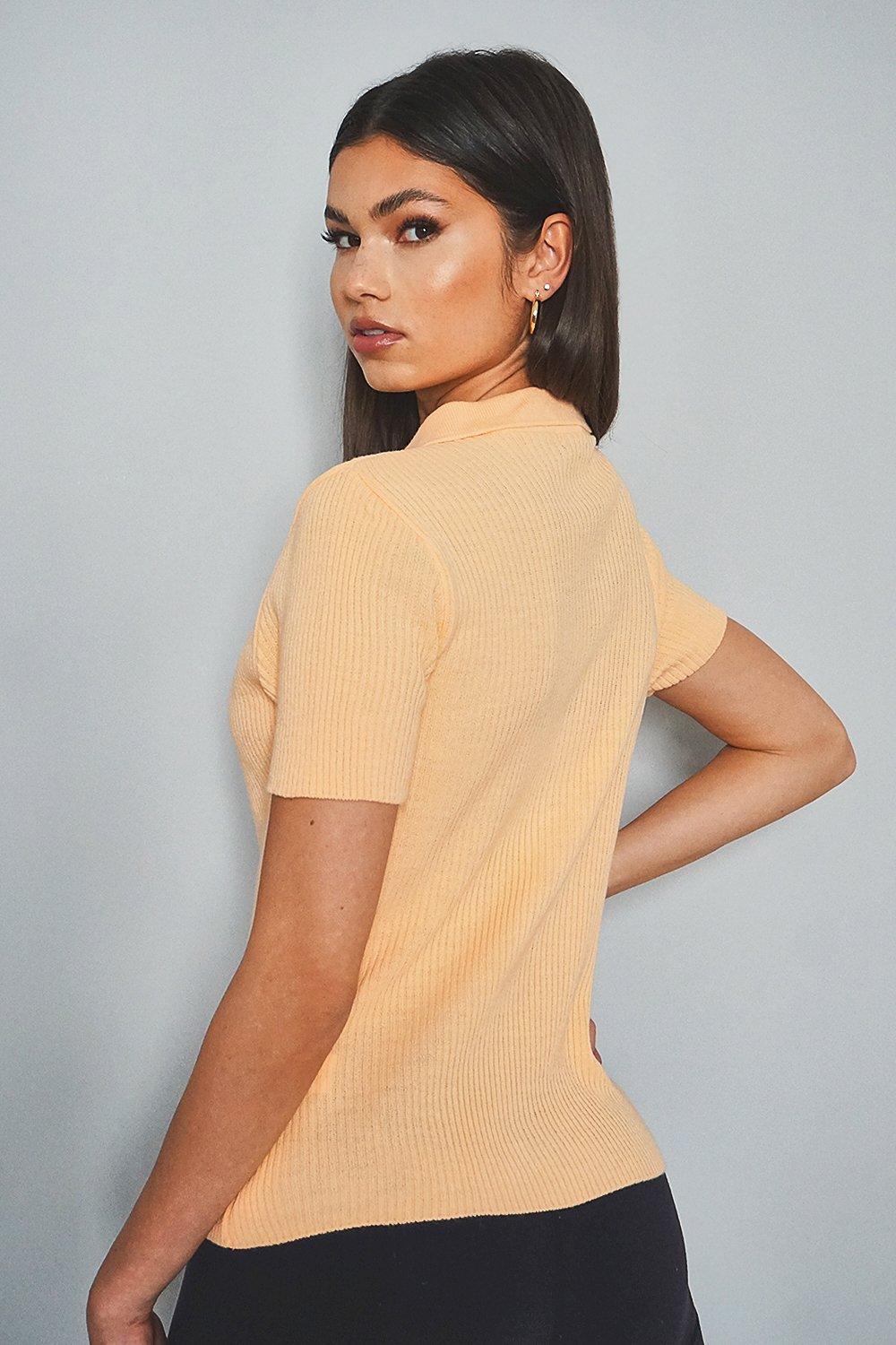 short sleeve ribbed cardigan