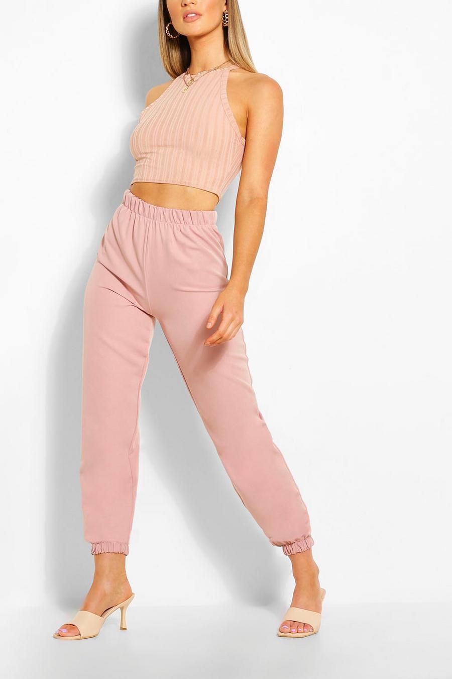 Blush Woven Tailored Joggers image number 1