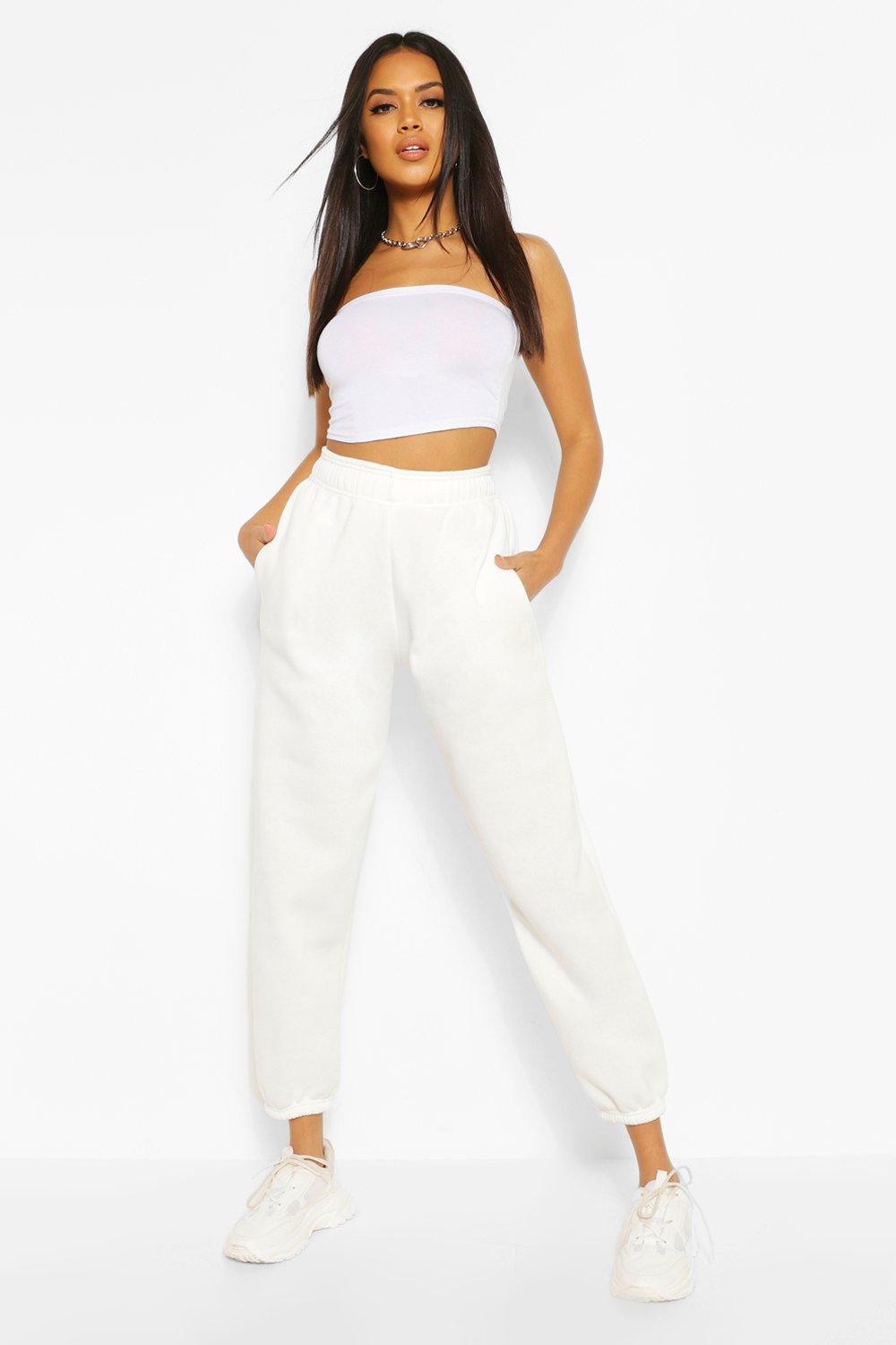 boohoo white joggers