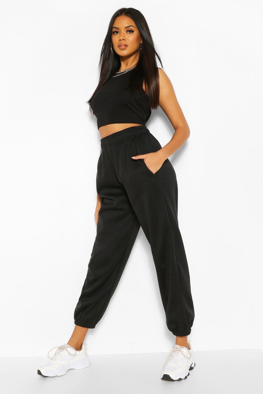 high waisted black joggers