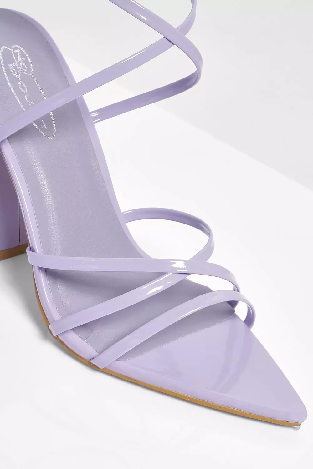 Lavender block heel store sandals