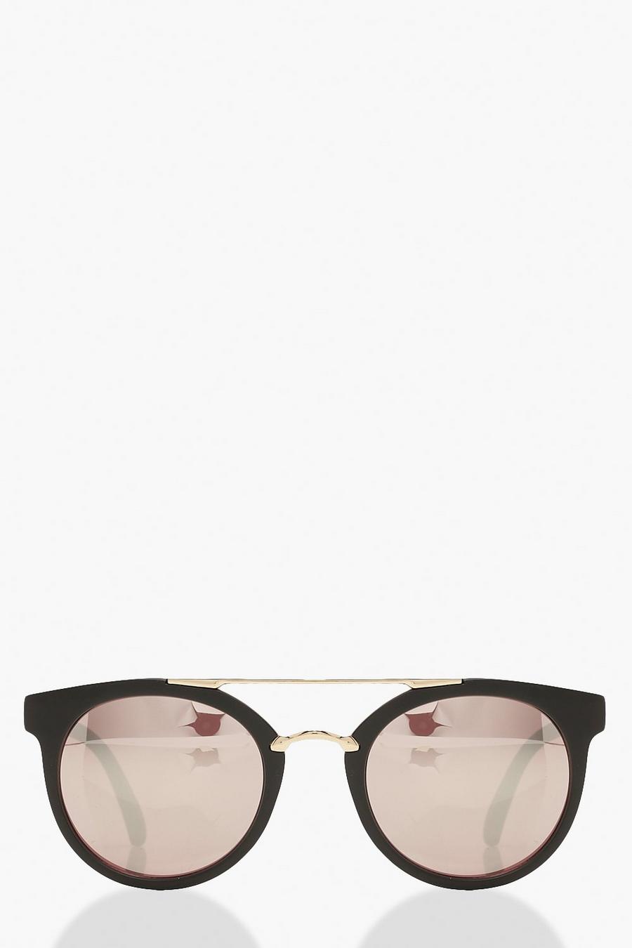 Pilotsolglasögon med färgade glas och metallbågar image number 1