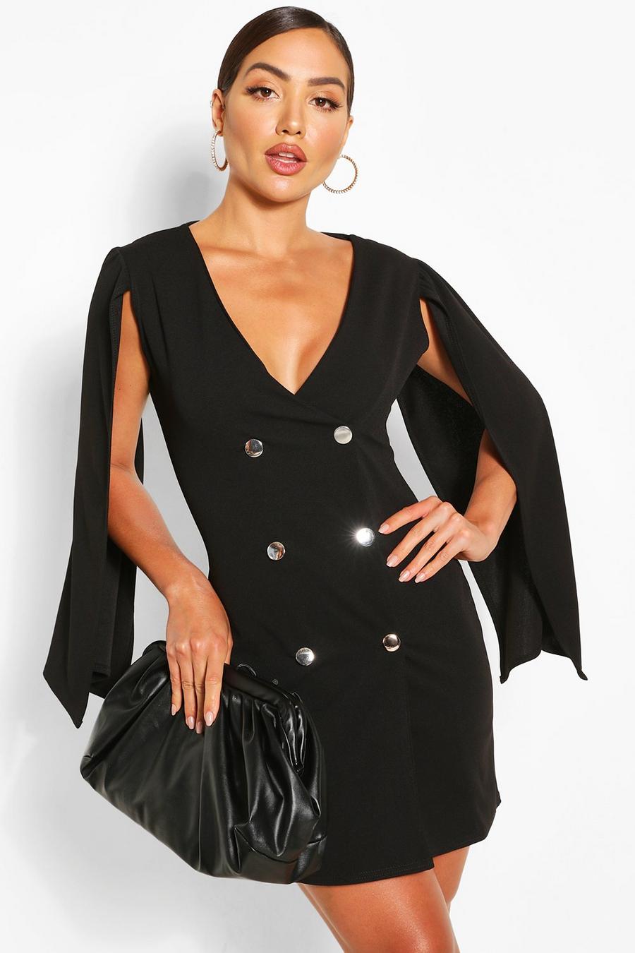Double Breasted Cape Blazer Dress image number 1