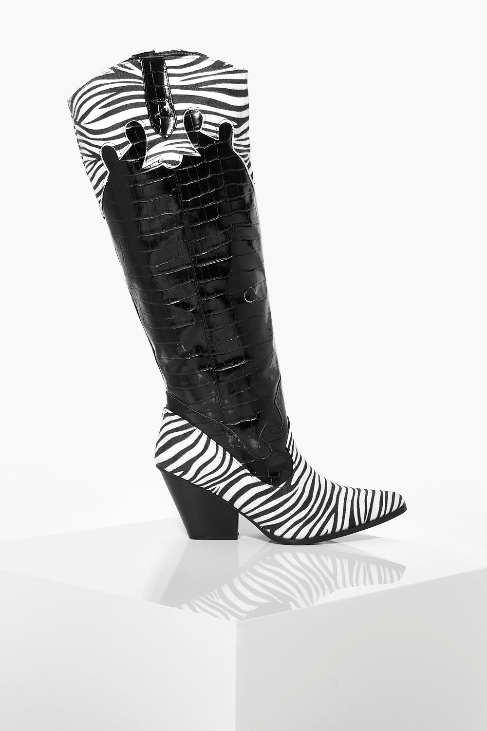 Zebra hotsell cowboy boots