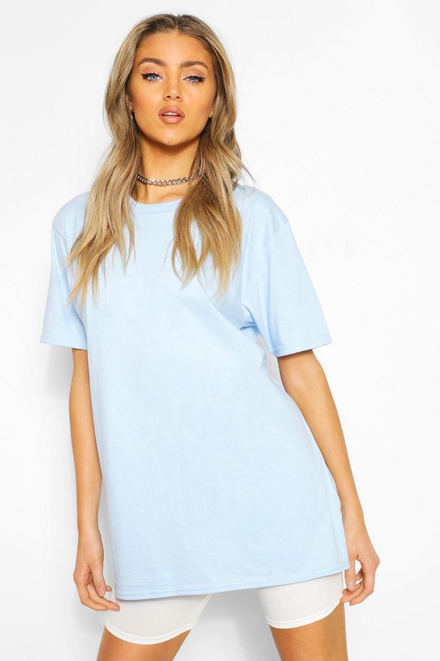 Light blue Basic oversize t-shirt image number 1