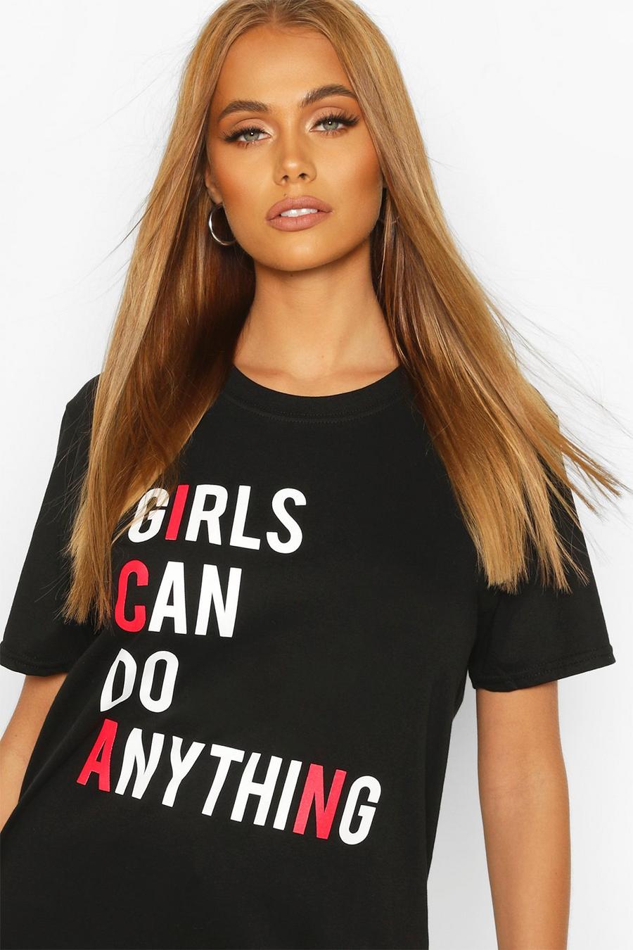 Girls Can Do Anything Graphic T-Shirt image number 1
