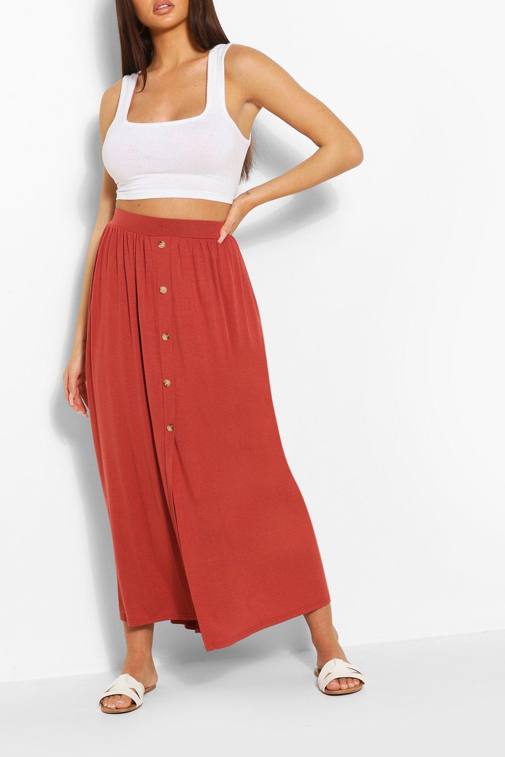 Button down skirt clearance boohoo