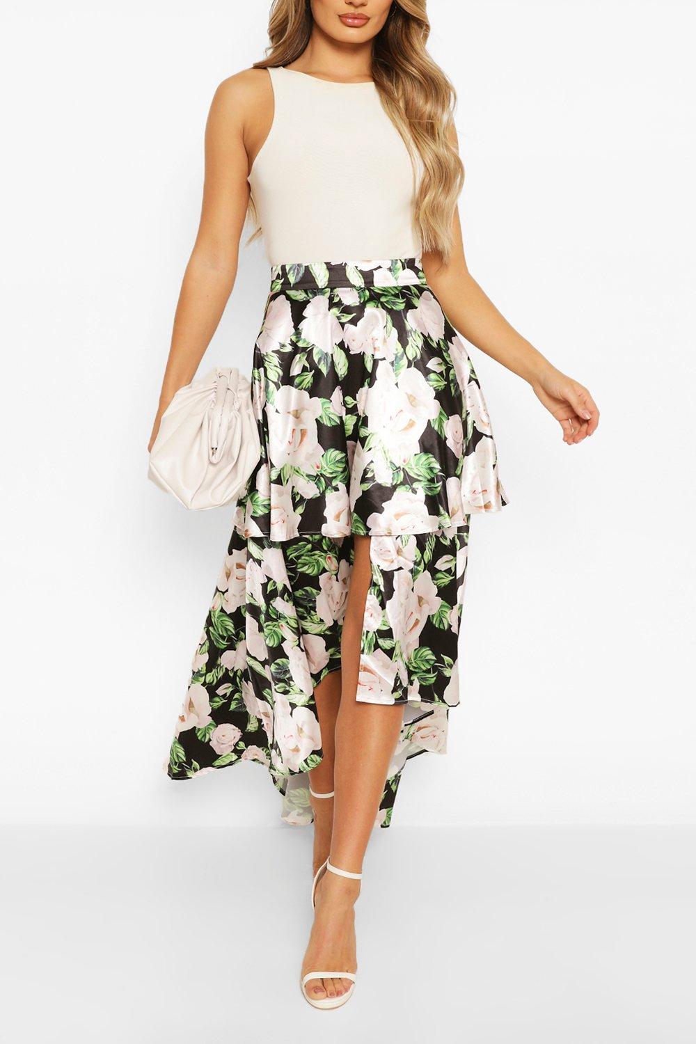 flower maxi skirt