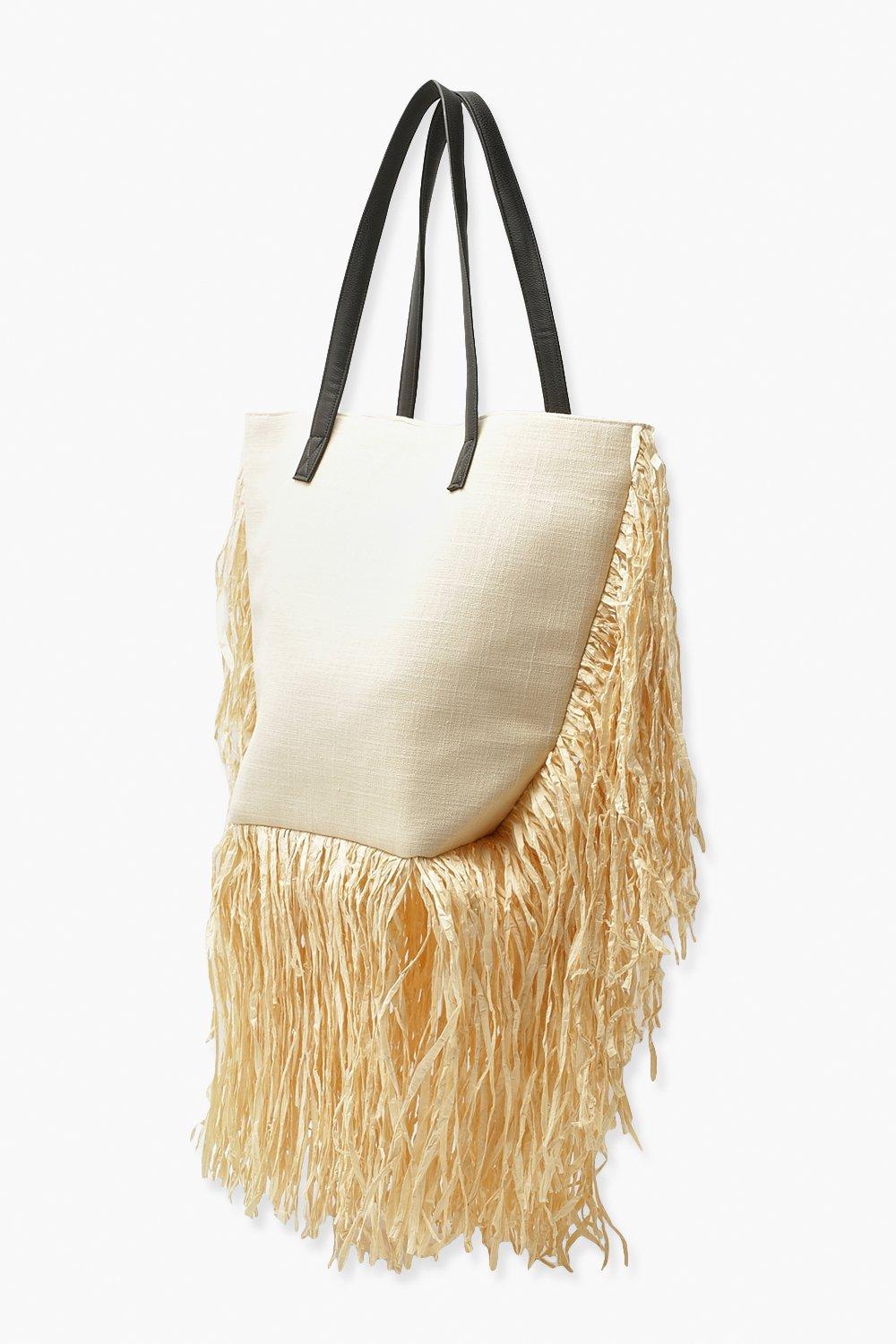 Mango Straw Beach Bag in Natural