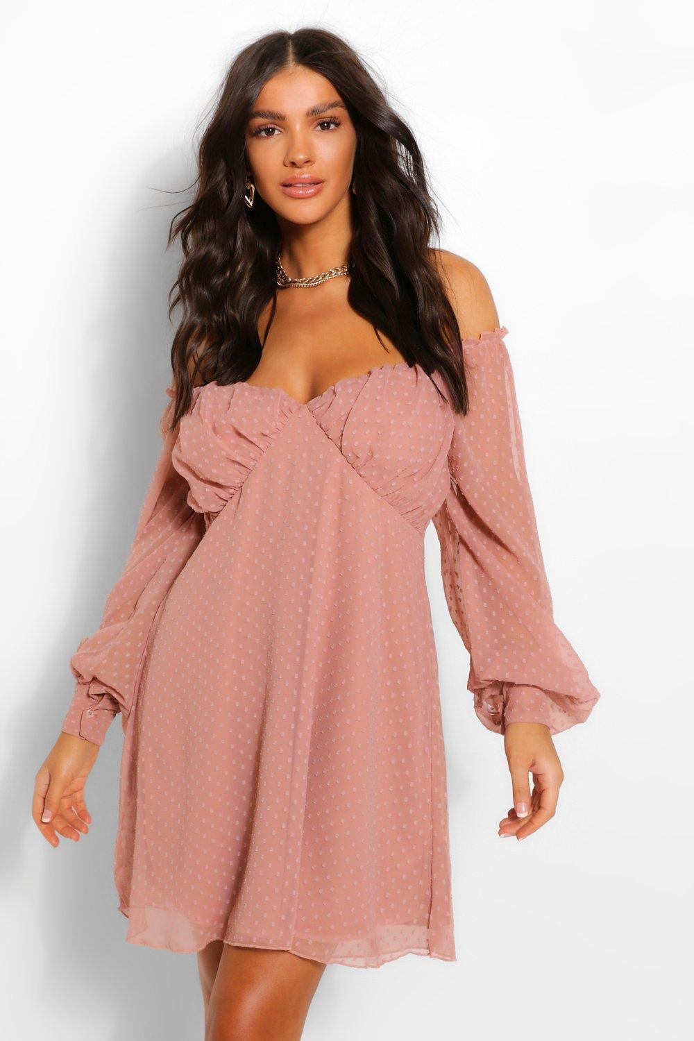 Missguided dobby milkmaid outlet dress