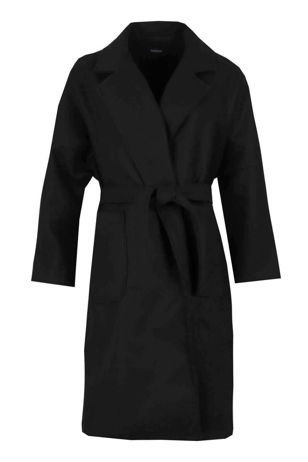 belted oversized wool coat