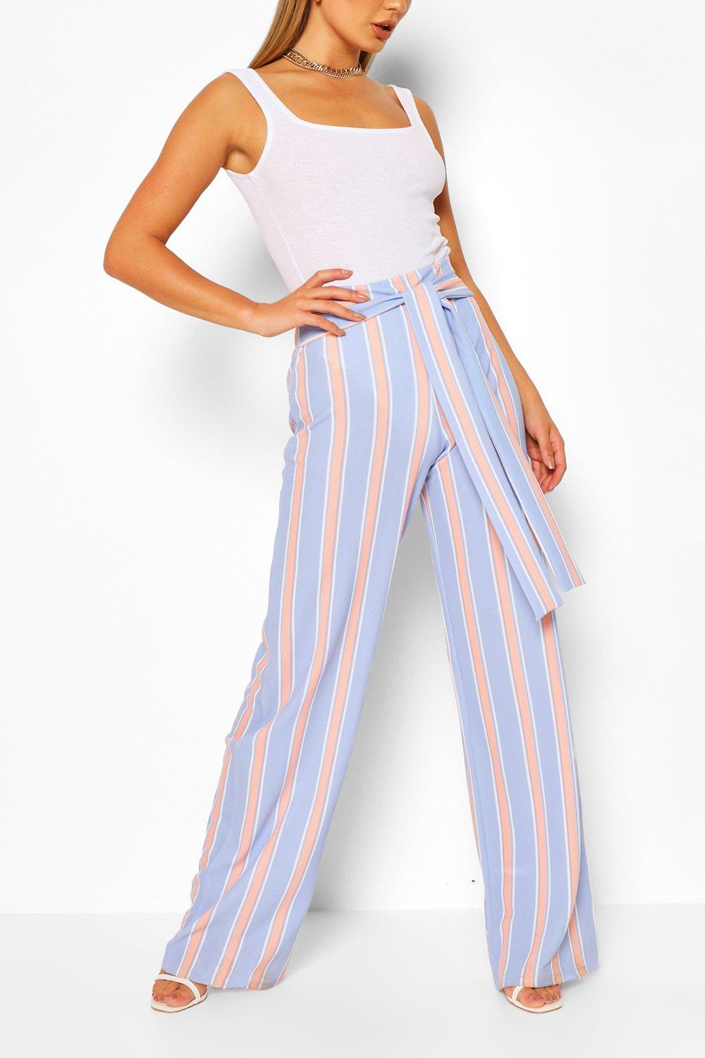 boohoo striped trousers