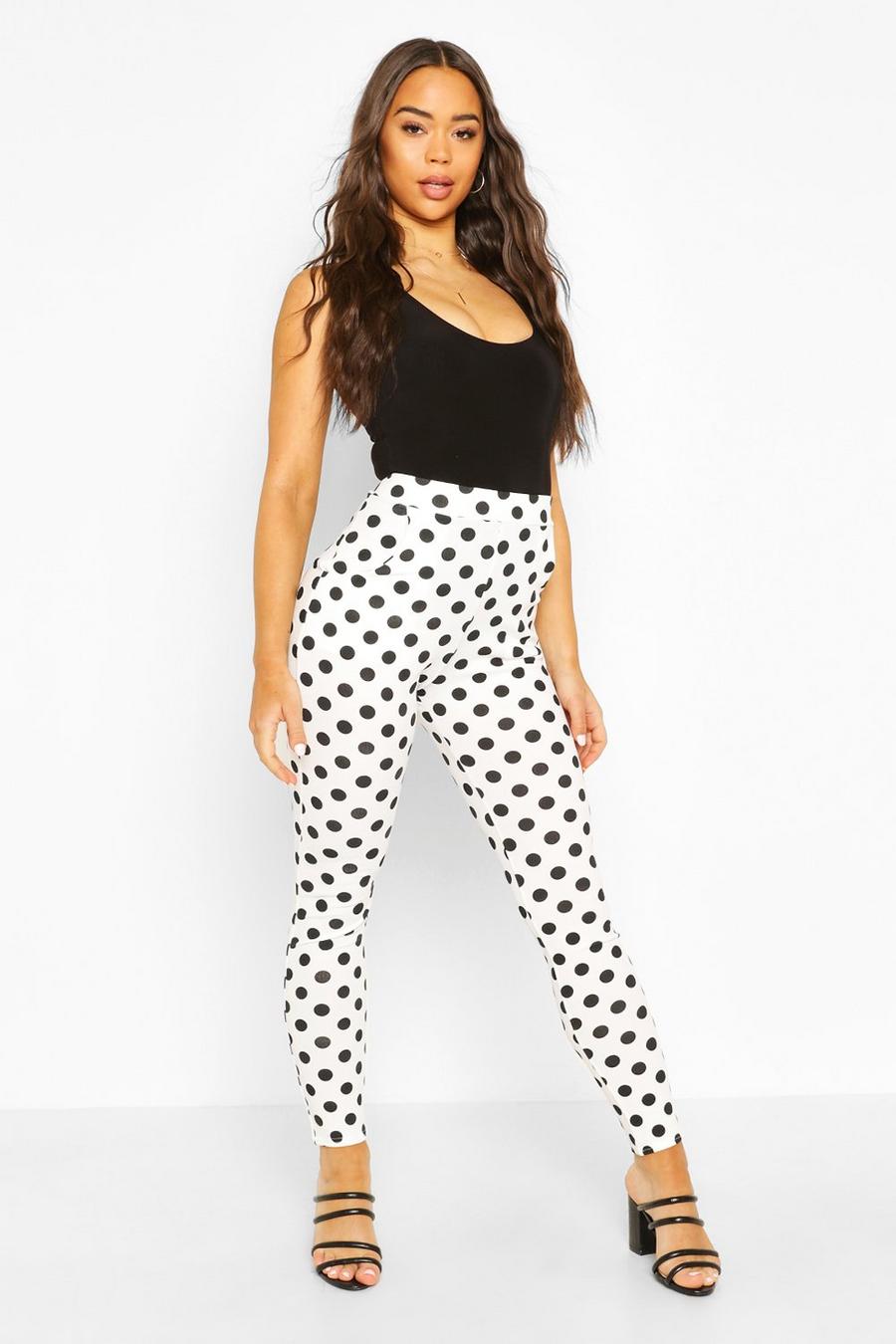 Pantaloni skinny a pois con tasche laterali image number 1