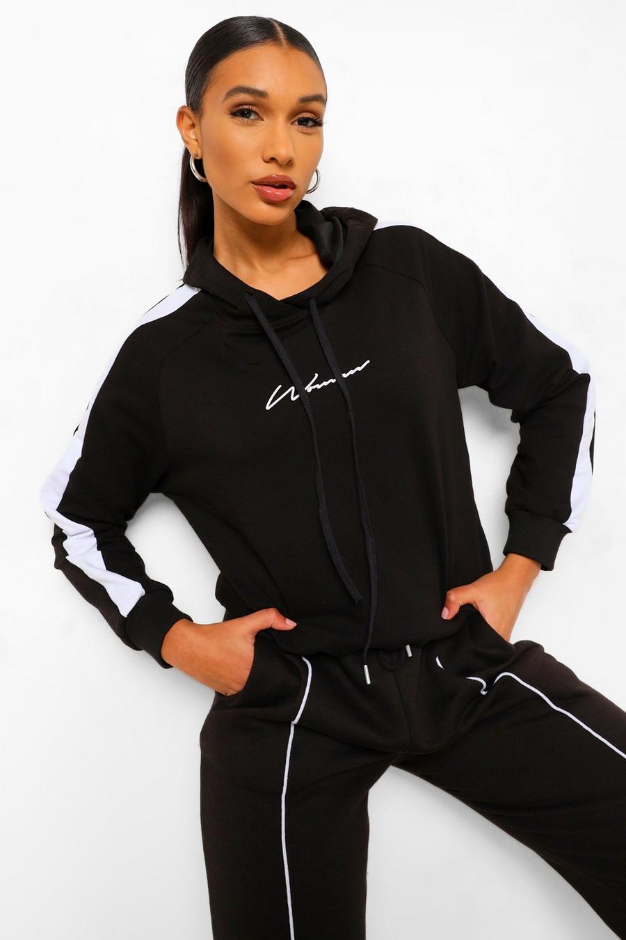 Black Woman Oversize hoodie med tryck image number 1