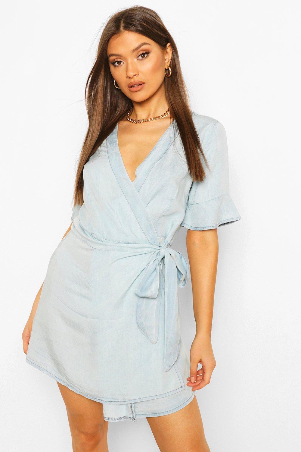 chambray skater dress