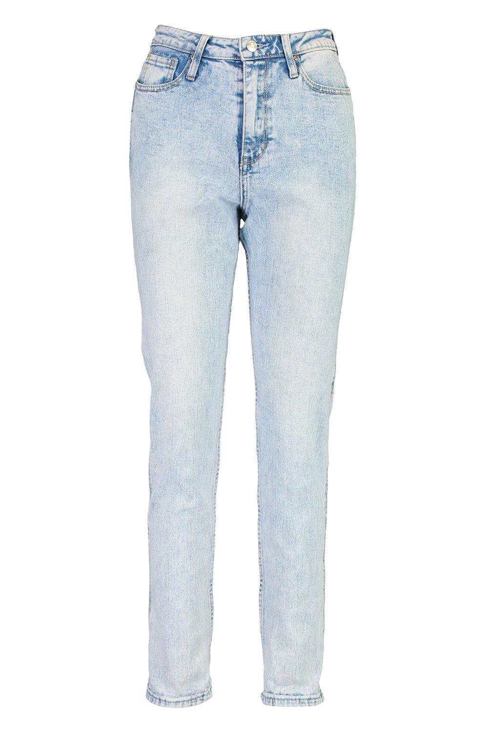 light blue slim mom jeans