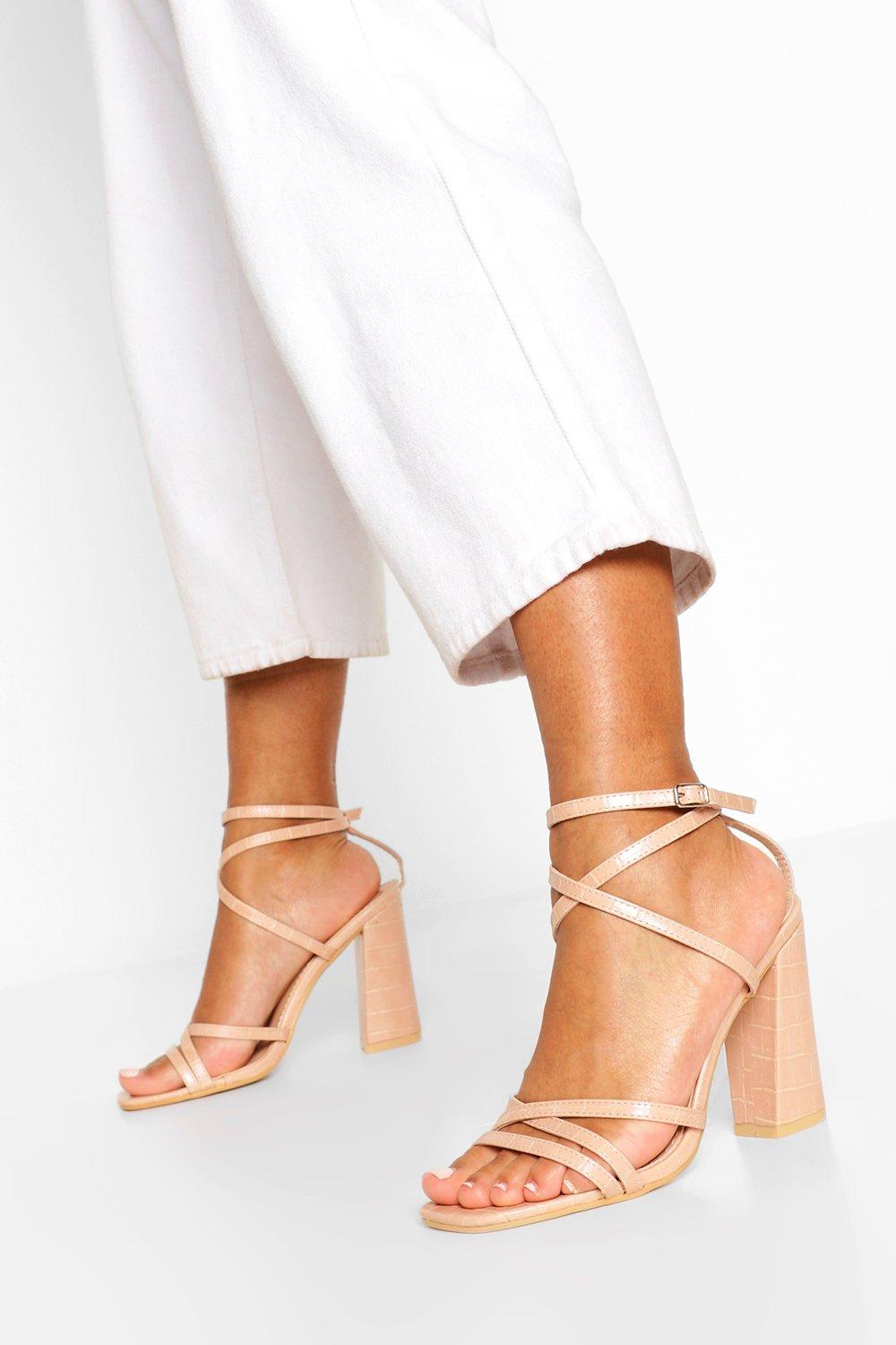 boohoo nude shoes