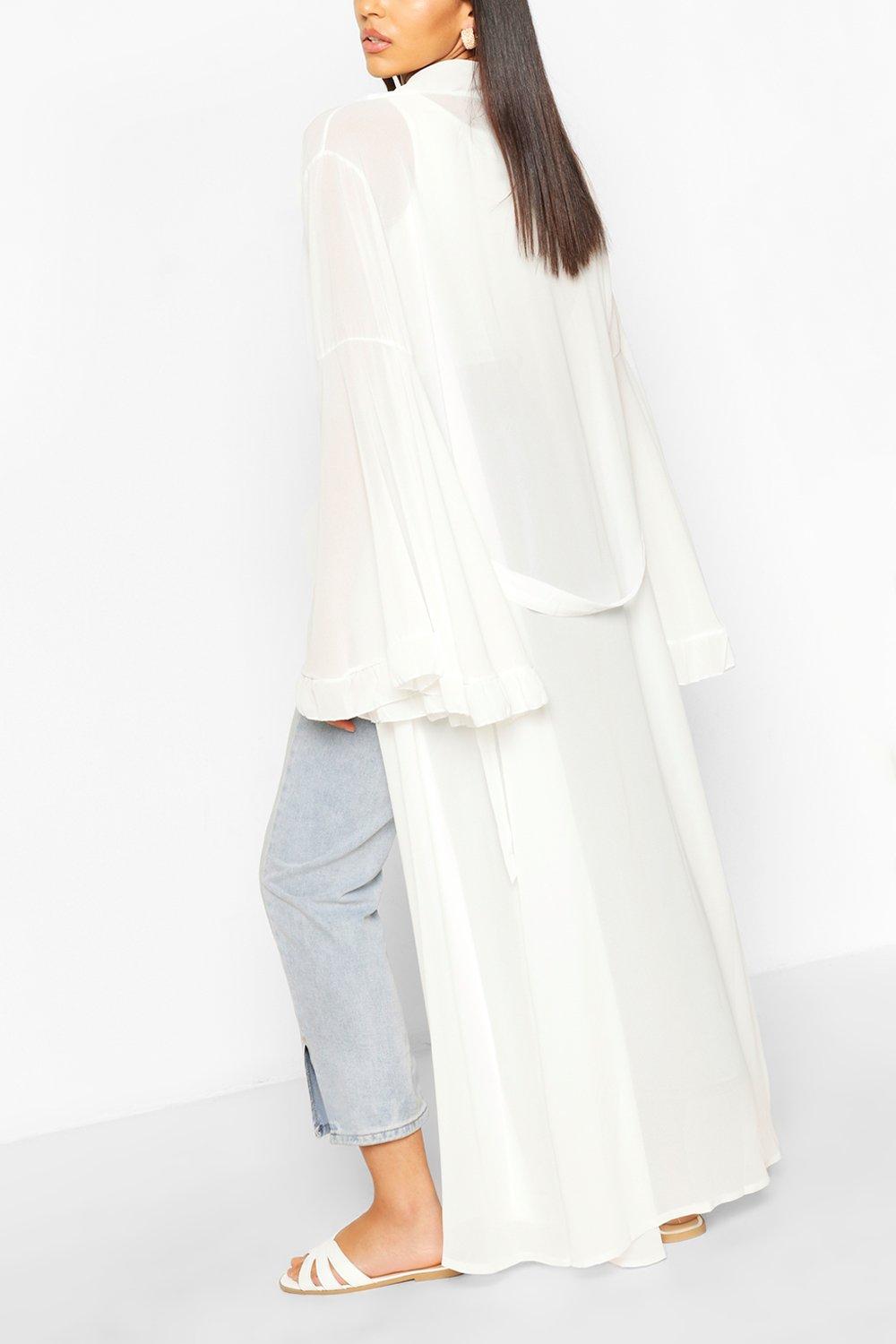 white maxi kimono