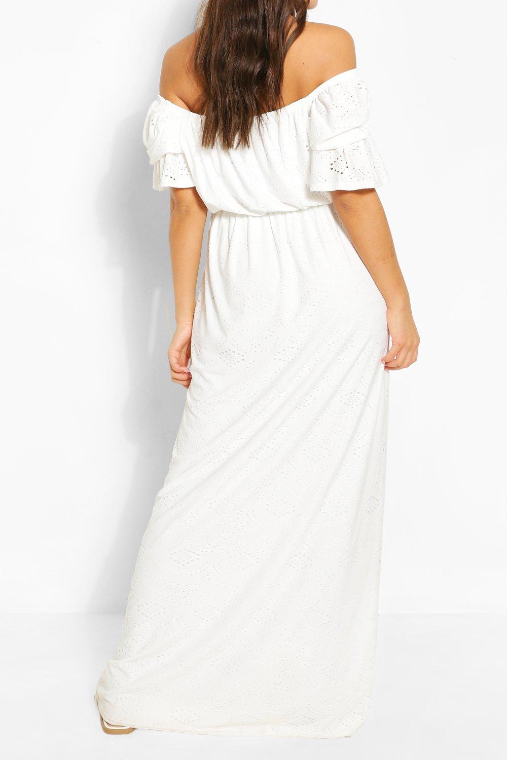 maxi broderie dress