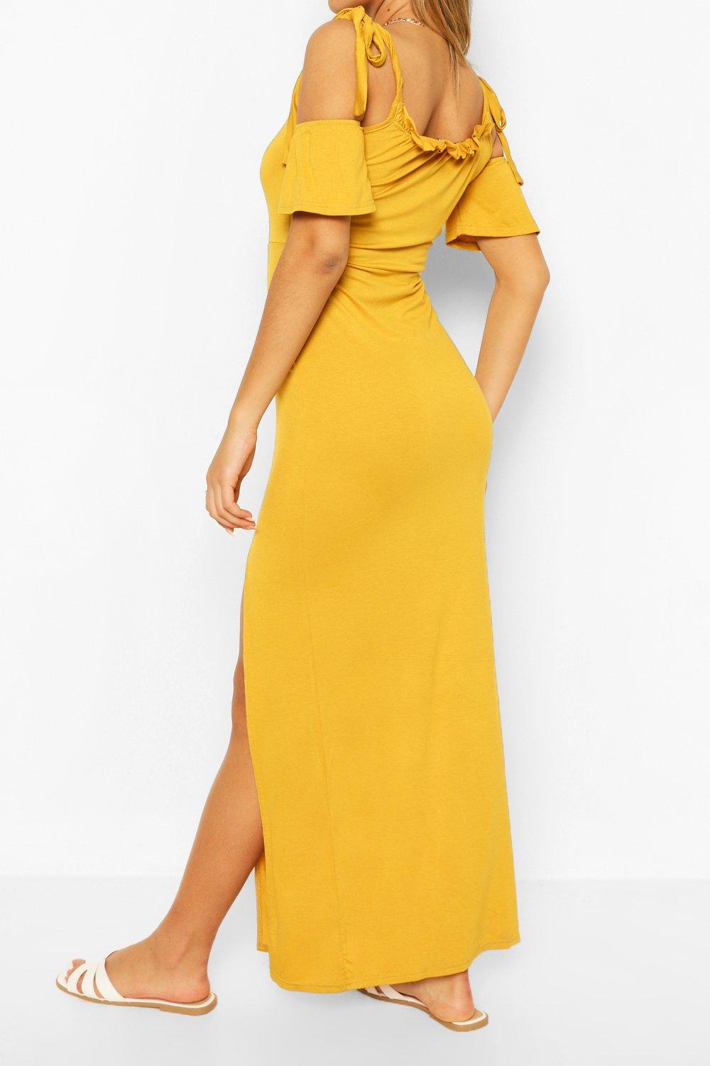 Cold shoulder dress outlet boohoo