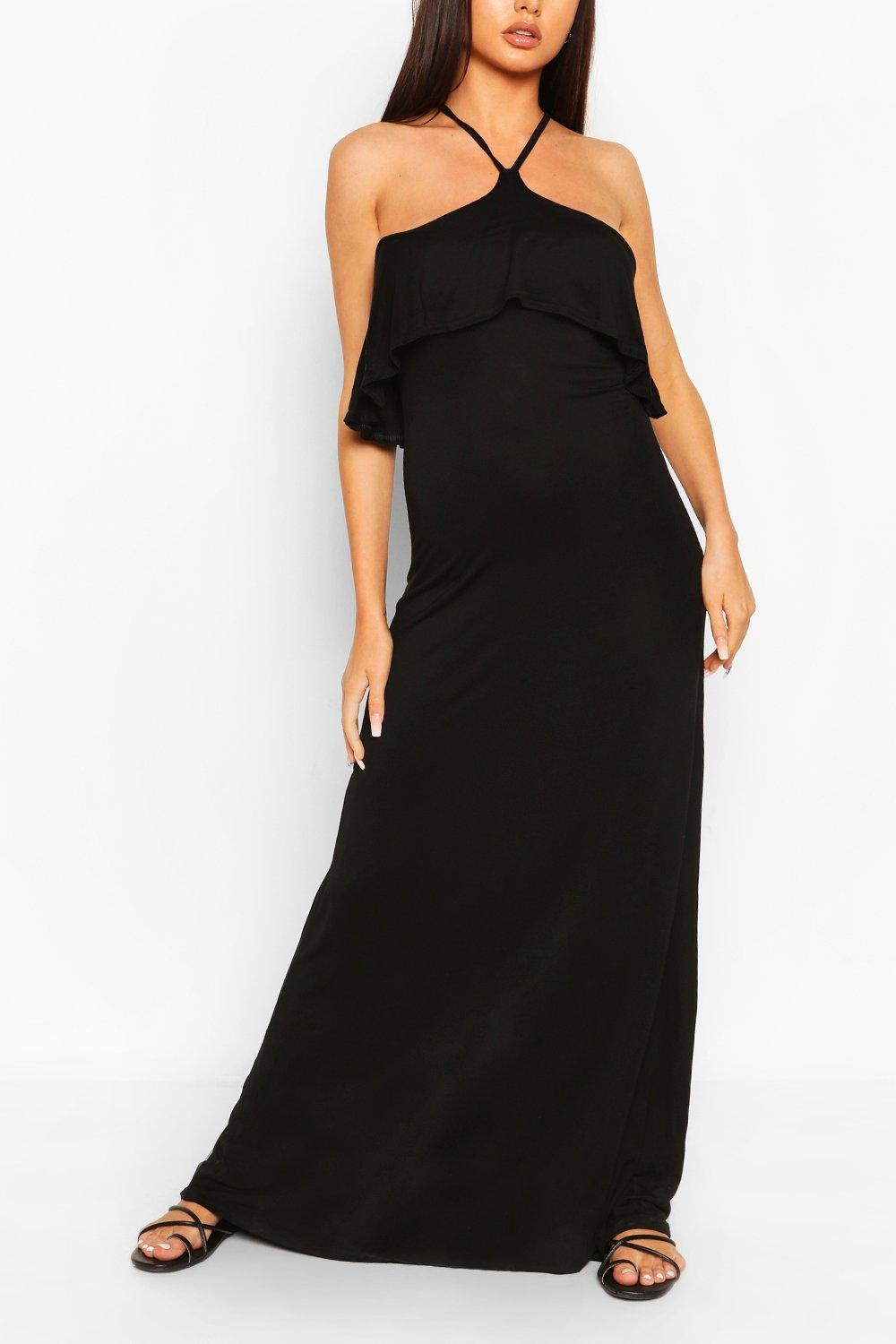 boohoo ruffle maxi dress