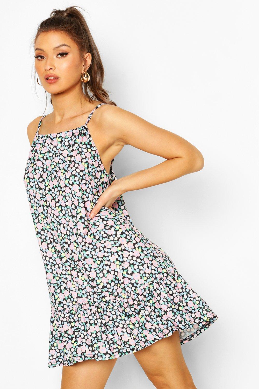 frill hem dress boohoo